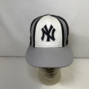 New York Yankees Hat Cap Fitted Size 7 Blue Gray New Era 59FIFTY MLB Baseball‎
